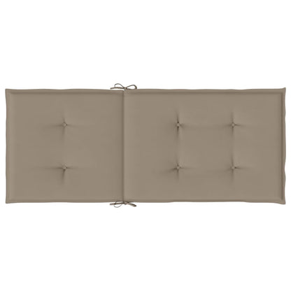 Tuinstoelkussens Hoge Rug Stof 6 120 x 50 x 3 cm Taupe