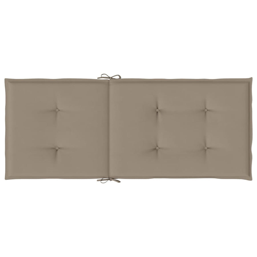 Tuinstoelkussens Hoge Rug Stof 6 120 x 50 x 3 cm Taupe