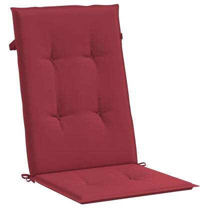 Tuinstoelkussens Hoge Rug Stof 4 120 x 50 x 3 cm Wijnrood