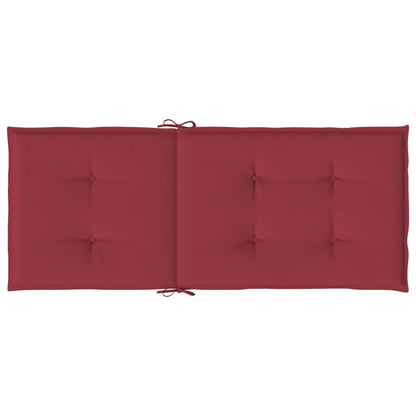 Tuinstoelkussens Hoge Rug Stof 4 120 x 50 x 3 cm Wijnrood