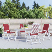 Tuinstoelkussens 4 st hoge rug 120x50x3 cm wijnrood