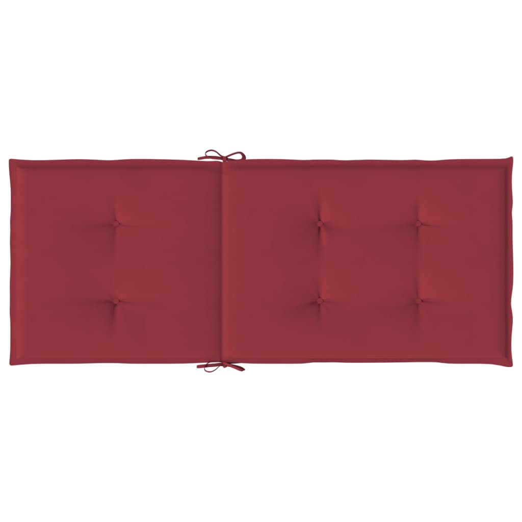 Tuinstoelkussens Hoge Rug Stof 6 120 x 50 x 3 cm Wijnrood