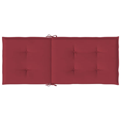 Tuinstoelkussens Hoge Rug Stof 6 120 x 50 x 3 cm Wijnrood