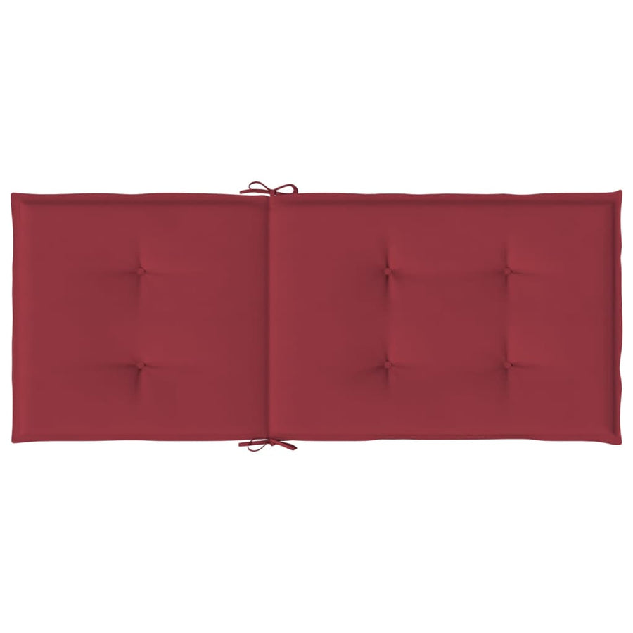 Tuinstoelkussens Hoge Rug Stof 6 120 x 50 x 3 cm Wijnrood