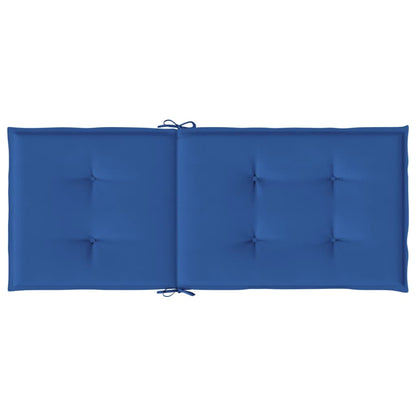 Tuinstoelkussens Hoge Rug Stof 4 120 x 50 x 3 cm koningsblauw
