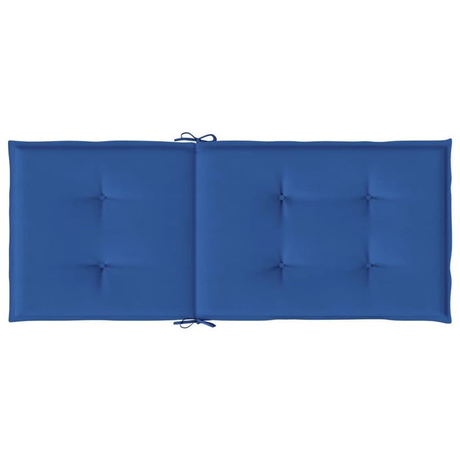 Tuinstoelkussens Hoge Rug Stof 4 120 x 50 x 3 cm koningsblauw