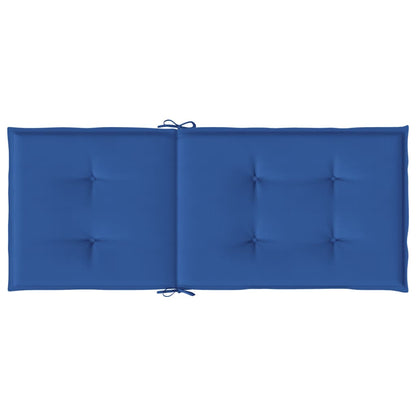 Tuinstoelkussens Hoge Rug Stof 6 120 x 50 x 3 cm koningsblauw
