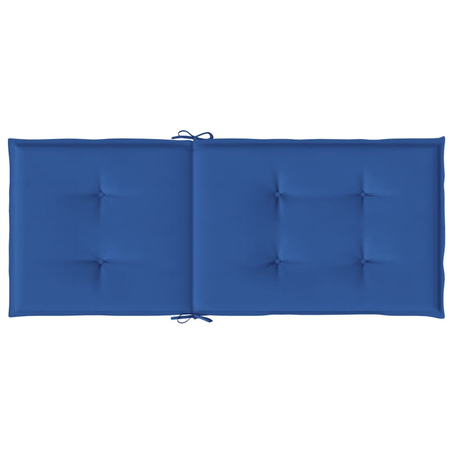 Tuinstoelkussens Hoge Rug Stof 6 120 x 50 x 3 cm koningsblauw