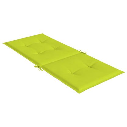 Tuinstoelkussens Hoge Rug Stof 2 120 x 50 x 3 cm Heldergroen
