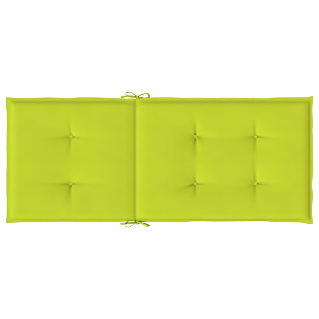 Tuinstoelkussens Hoge Rug Stof 2 120 x 50 x 3 cm Heldergroen