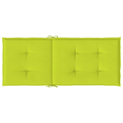 Tuinstoelkussens 6 St Hoge Rug Stof 4 120 x 50 x 3 cm Heldergroen