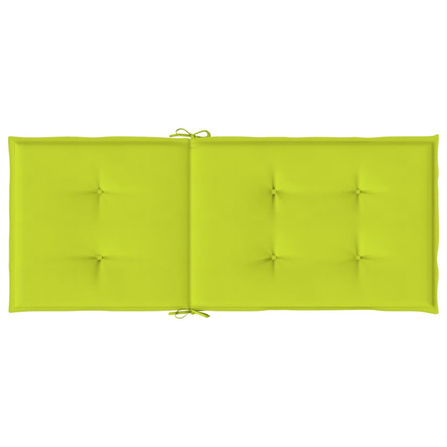 Tuinstoelkussens 6 St Hoge Rug Stof 4 120 x 50 x 3 cm Heldergroen