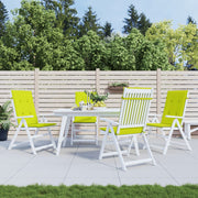Tuinstoelkussens 6 st hoge rug 120x50x3 cm heldergroen