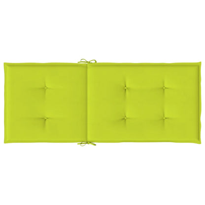 Tuinstoelkussens Hoge Rug Stof 6 120 x 50 x 3 cm Heldergroen
