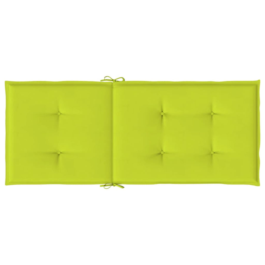 Tuinstoelkussens Hoge Rug Stof 6 120 x 50 x 3 cm Heldergroen