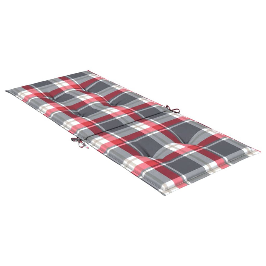 Tuinstoelkussens Stof Ruitpatroon Rood 4 120 x 50 x 3 cm Rood ruitpatroon