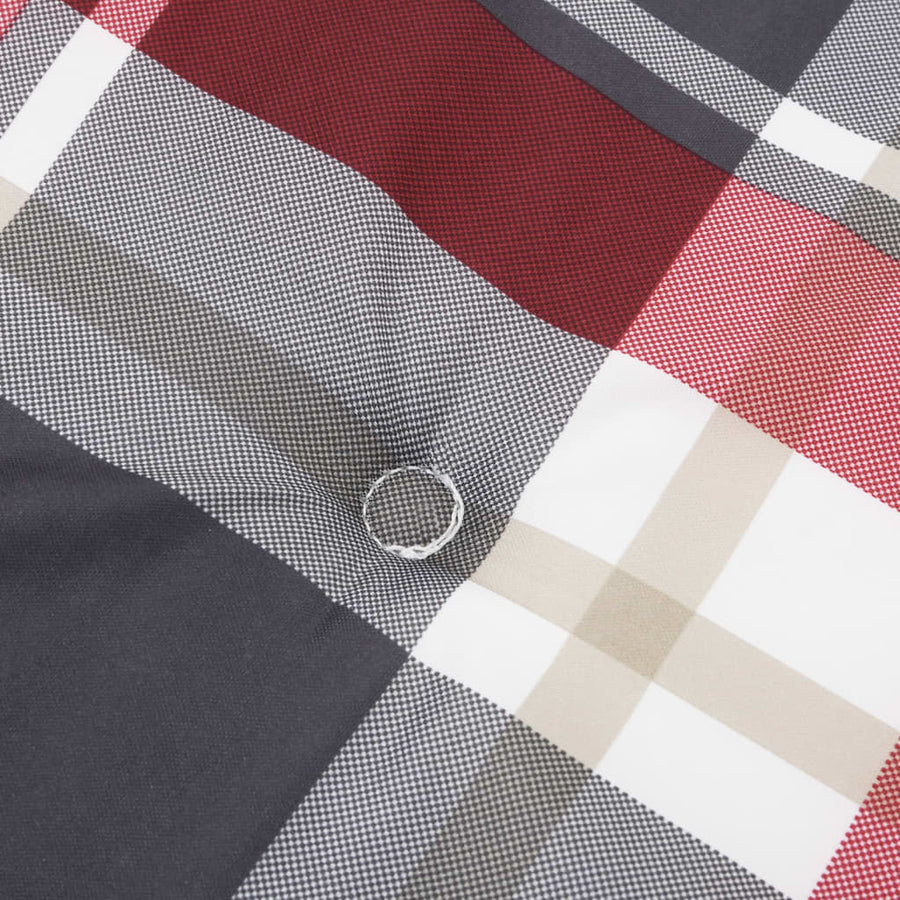 Tuinstoelkussens Stof Ruitpatroon Rood 4 120 x 50 x 3 cm Rood ruitpatroon