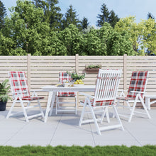 Tuinstoelkussens Stof Ruitpatroon Rood 4 120 x 50 x 3 cm Rood ruitpatroon