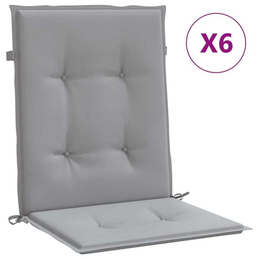 Tuinstoelkussens Oxford Stof 6 100 x 50 x 3 cm Grijs