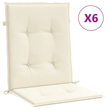 Tuinstoelkussens 6 st 100x50x3 cm oxford stof crèmekleurig 6 100 x 50 x 3 cm crème