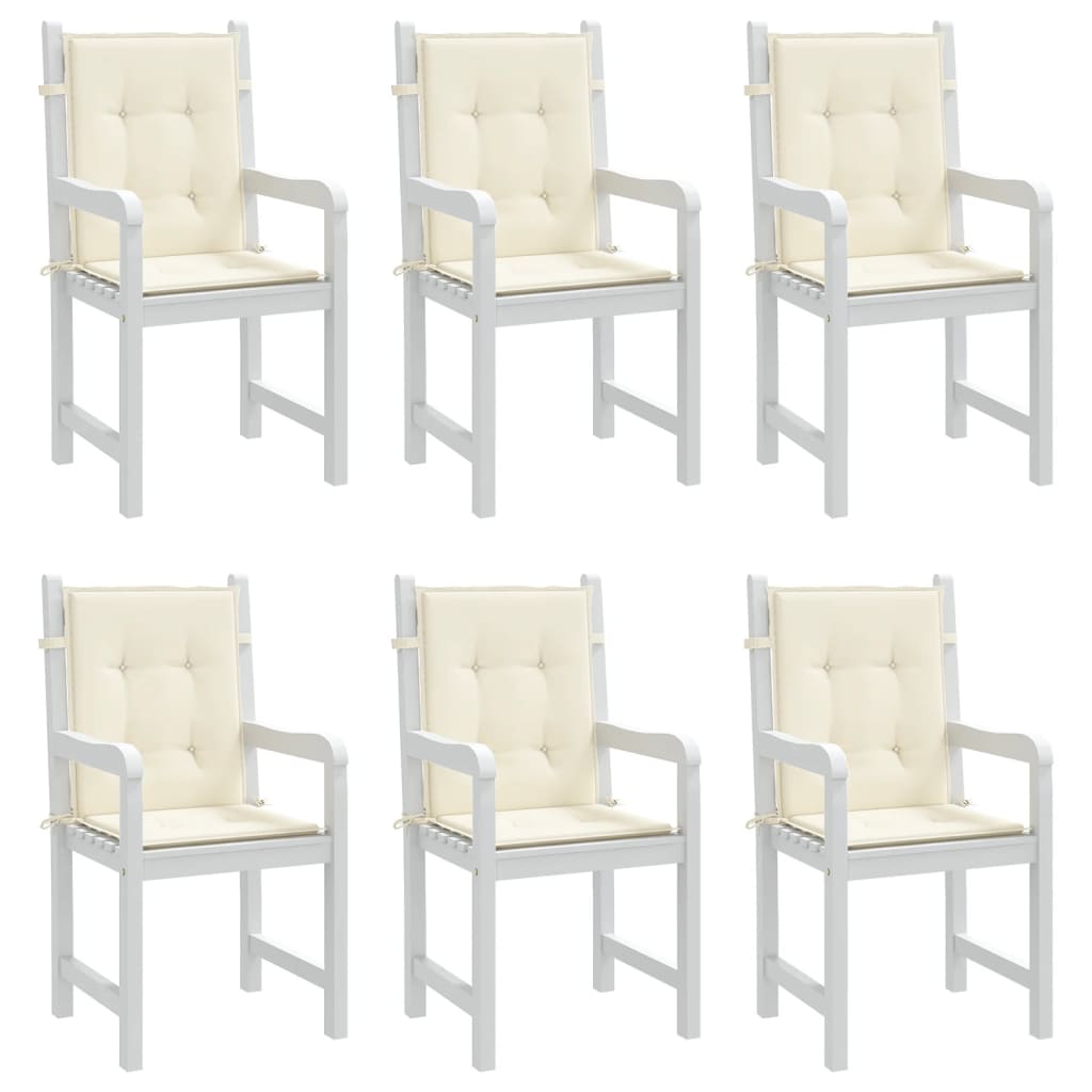 Tuinstoelkussens 6 st 100x50x3 cm oxford stof crèmekleurig 6 100 x 50 x 3 cm crème