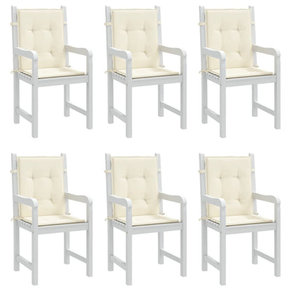 Tuinstoelkussens 6 st 100x50x3 cm oxford stof crèmekleurig 6 100 x 50 x 3 cm crème