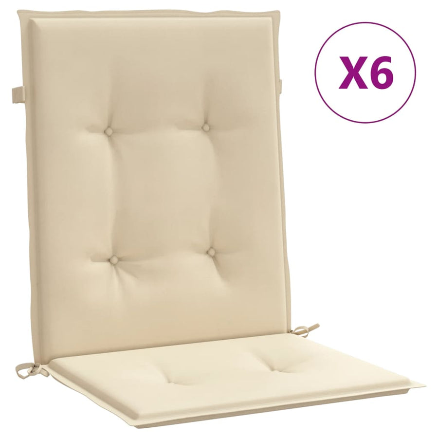 Tuinstoelkussens Oxford Stof 6 100 x 50 x 3 cm Beige