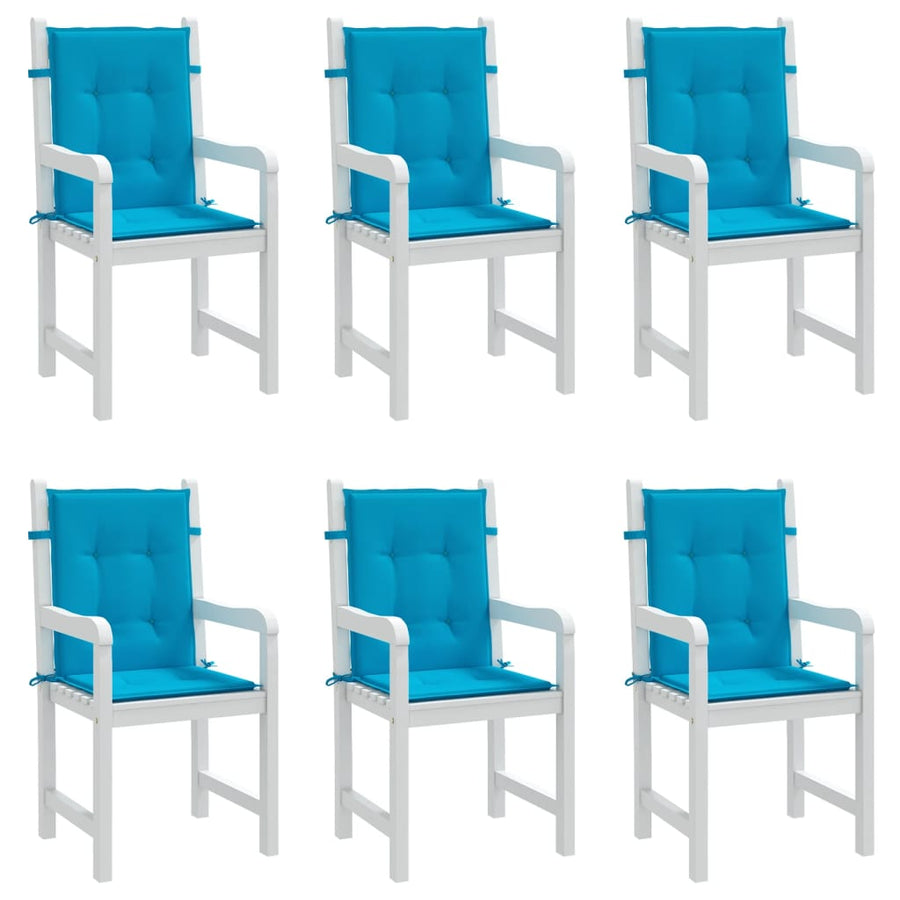Tuinstoelkussens Oxford Stof 6 100 x 50 x 3 cm Blauw