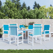 Tuinstoelkussens 6 st 100x50x3 cm blauw