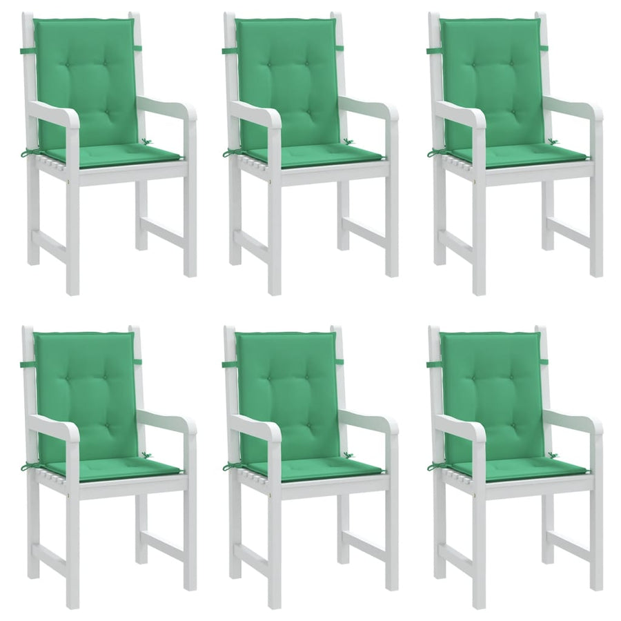 Tuinstoelkussens Oxford Stof 6 100 x 50 x 3 cm Groen