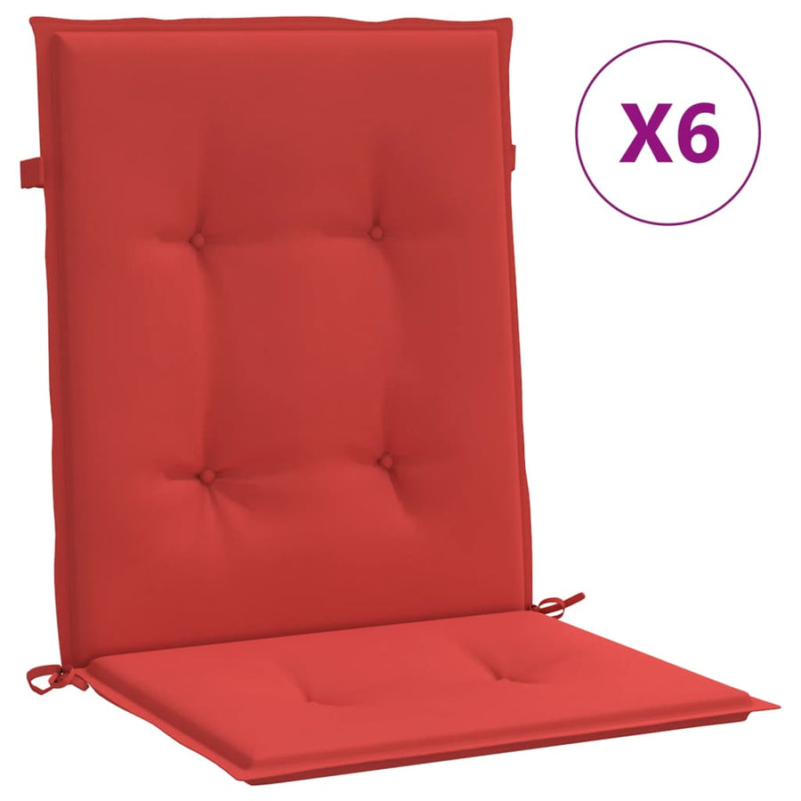 Tuinstoelkussens Oxford Stof 6 100 x 50 x 3 cm Rood