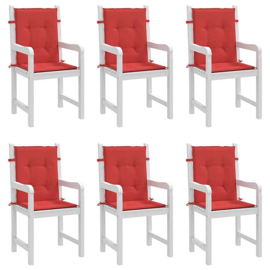 Tuinstoelkussens Oxford Stof 6 100 x 50 x 3 cm Rood