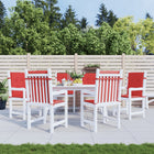 Garden chair cushions 6 pcs 100x50x3 cm oxford fabric red