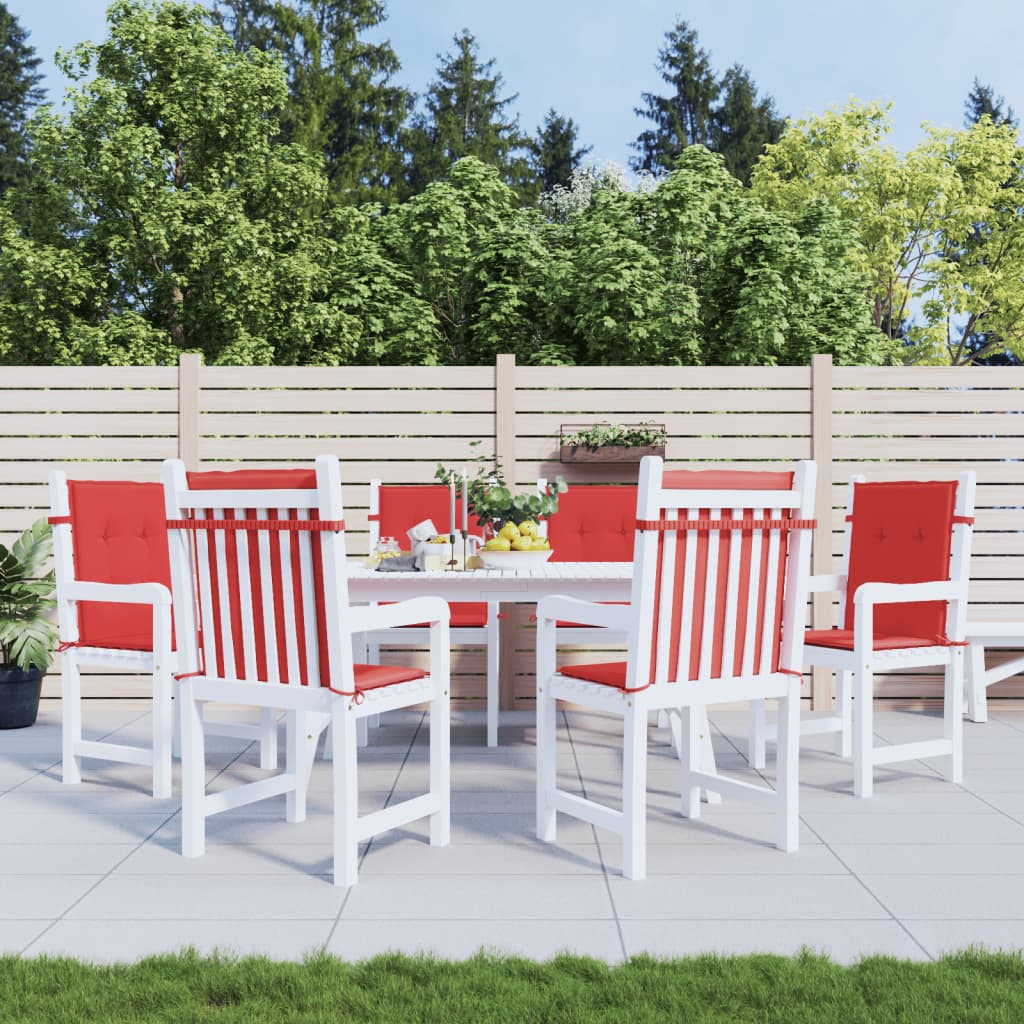 Tuinstoelkussens Oxford Stof 6 100 x 50 x 3 cm Rood