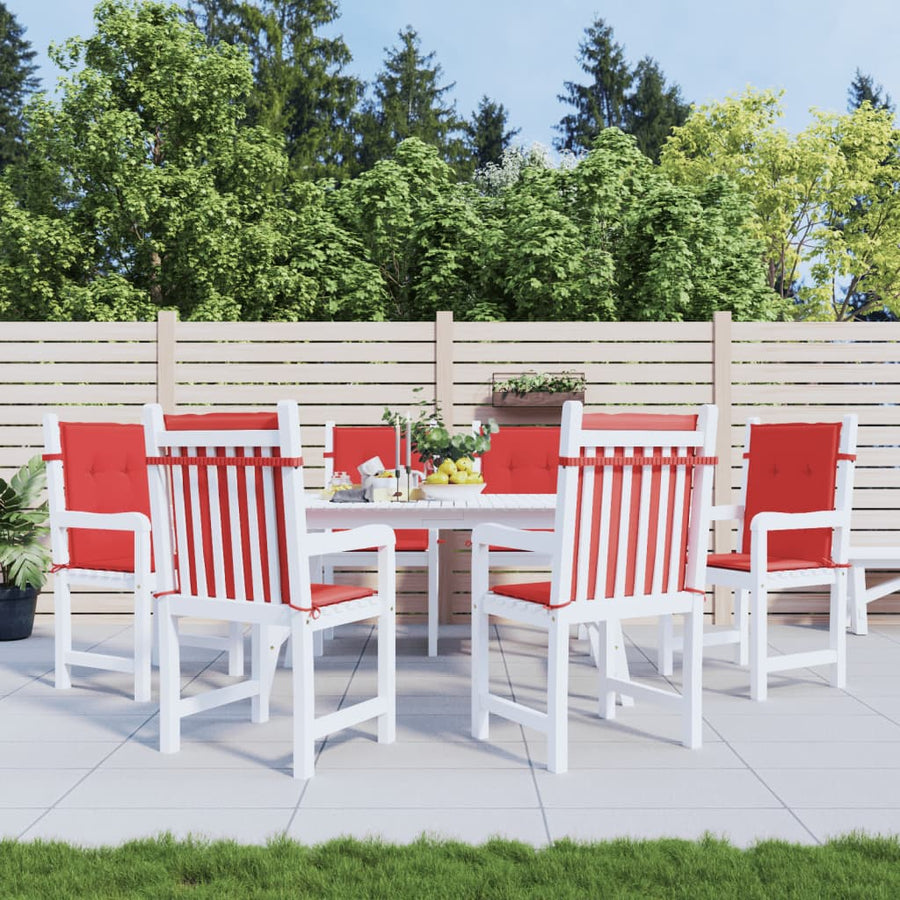 Tuinstoelkussens Oxford Stof 6 100 x 50 x 3 cm Rood