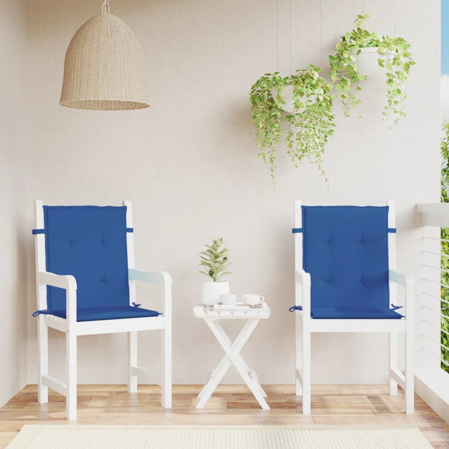 Tuinstoelkussens 2 St 100X50X3 Cm Oxford Stof Koningsblauw 100 x 50 x 3 cm