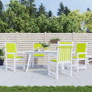 Tuinstoelkussens 4 st 100x50x3 cm heldergroen