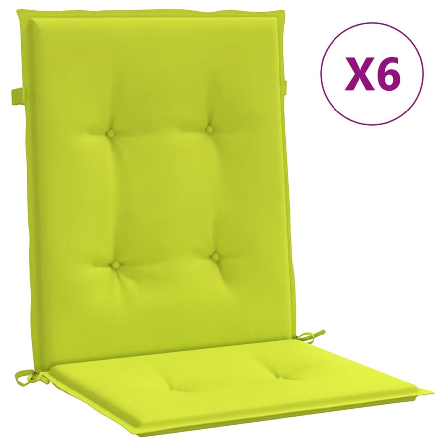 Tuinstoelkussens Oxford Stof 6 100 x 50 x 3 cm Heldergroen