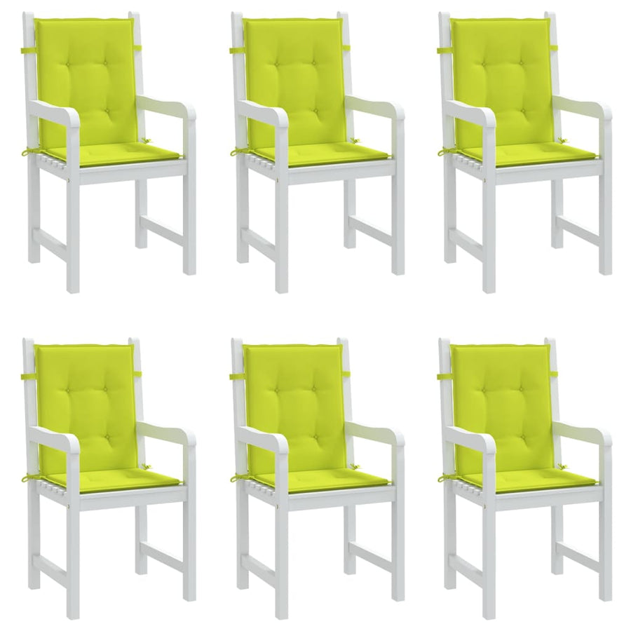 Tuinstoelkussens Oxford Stof 6 100 x 50 x 3 cm Heldergroen