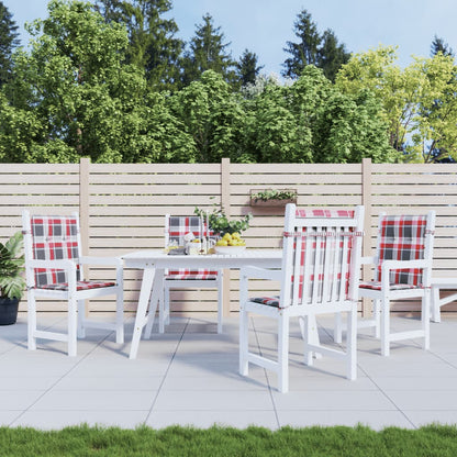Tuinstoelkussens Oxford Stof Ruitpatroon Rood 4