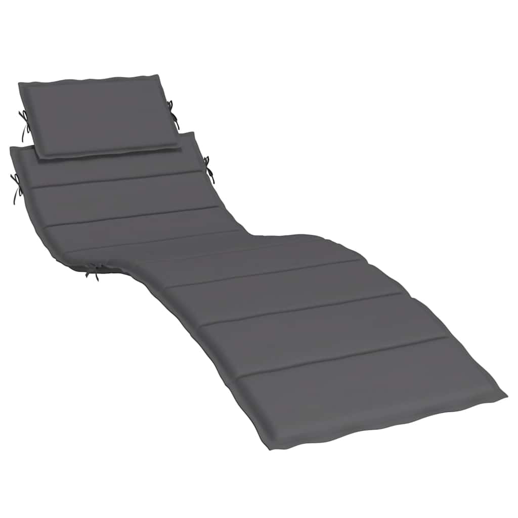Ligbedkussen 186X58X4 Cm Oxford Stof Kleurig Antraciet