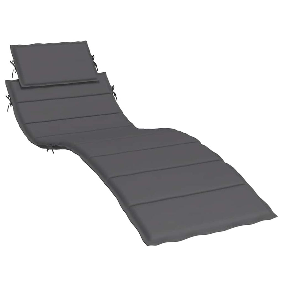 Ligbedkussen 186X58X4 Cm Oxford Stof Kleurig Antraciet