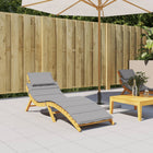 Ligbedkussen 186x58x3 cm grijs oxford stof