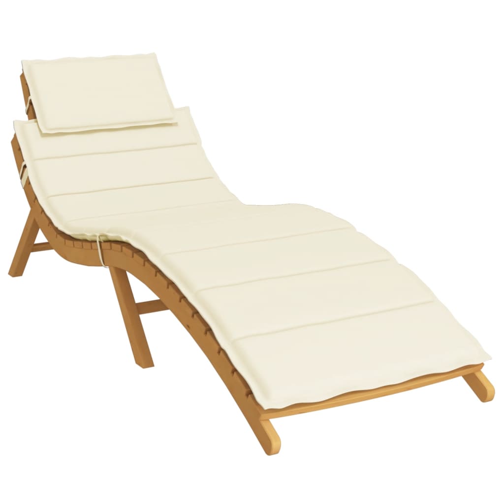 Ligbedkussen 186X58X3 Cm Oxford Stof Crèmekleurig