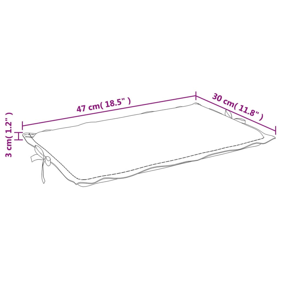 Ligbedkussen 186X58X3 Cm Oxford Stof Crèmekleurig