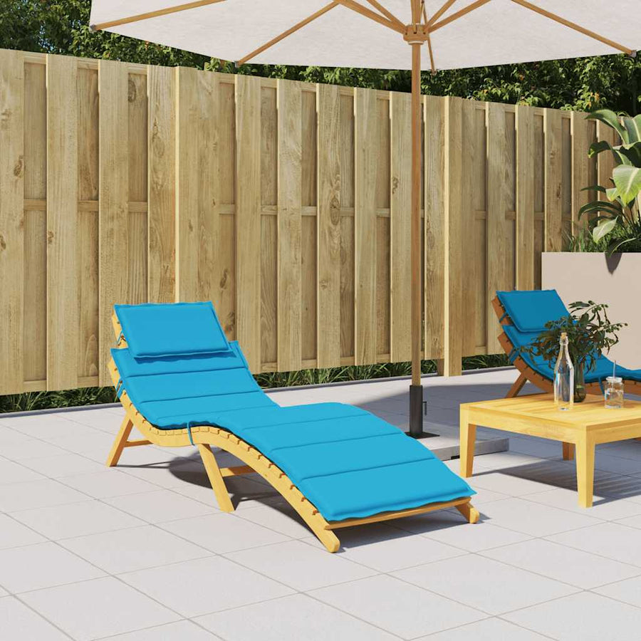 Ligbedkussen 186X58X4 Cm Oxford Stof Blauw