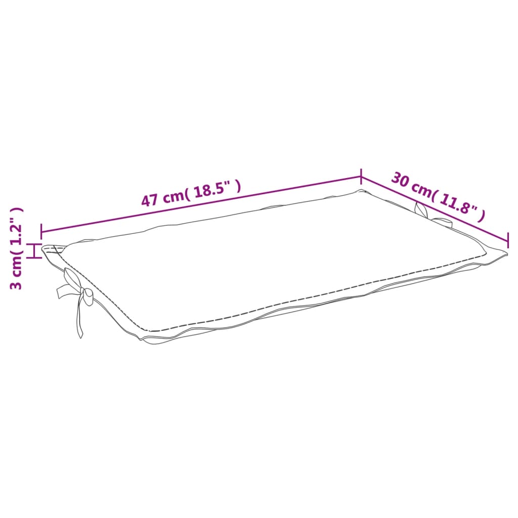 Ligbedkussen 86X58X3 Cm Oxford Stof Groen