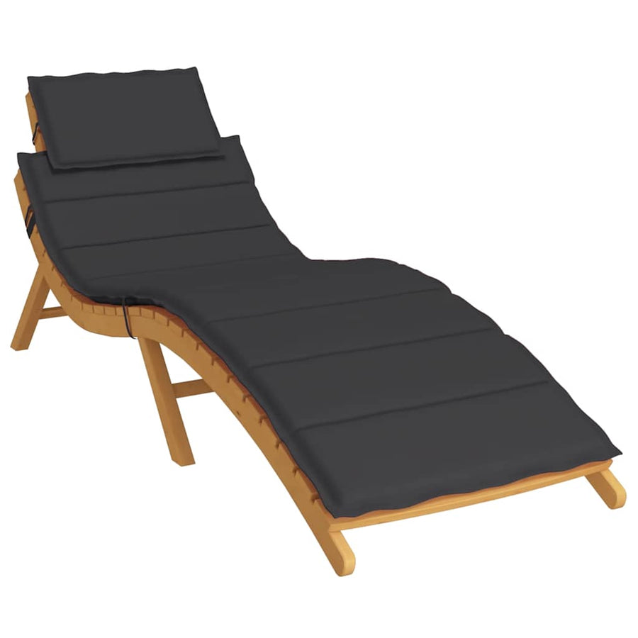 Ligbedkussen 186X58X4 Cm Oxford Stof Zwart