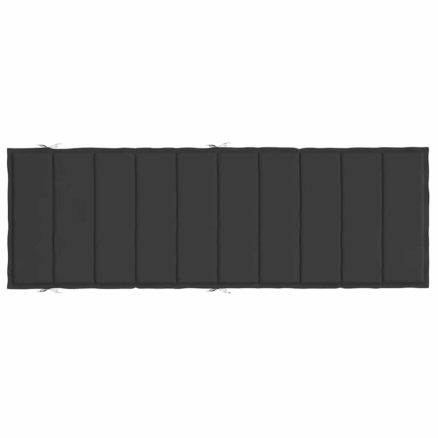 Ligbedkussen 186X58X4 Cm Oxford Stof Zwart