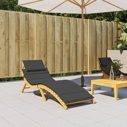 Ligbedkussen 186X58X4 Cm Oxford Stof Zwart